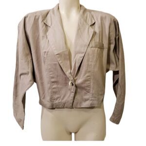 Vintage Spettro 80s‎ Taupe Jacket Size S NWT